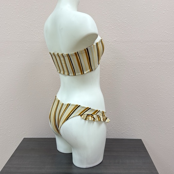 Gillia Striped Bikini in Brown and Cream - Picture 5 of 5